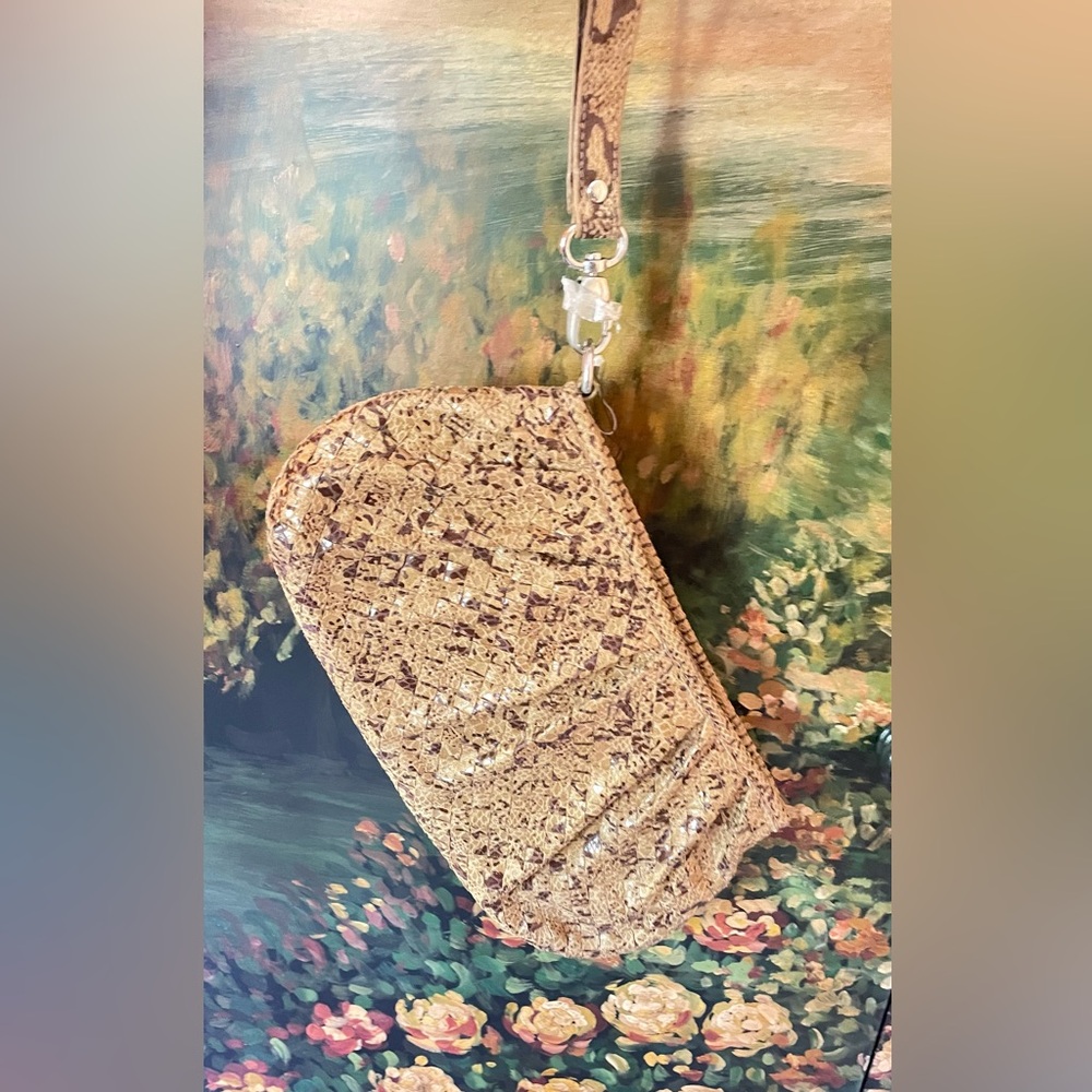 Adrianna Papell Brown and Tan Animal Print Fabric